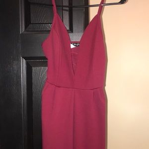 Red onesie jump suit